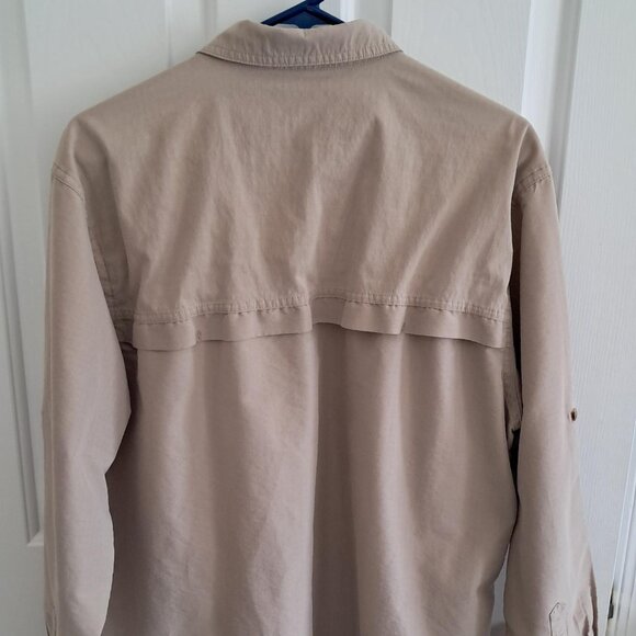Men's Northwest Territory Long Sleeve Button Down Work Shirt, Size Large, Khaki - Picture 4 of 7